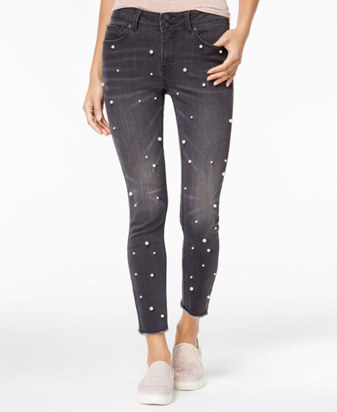 Indigo Rein Juniors Imitation Pearl Embellished Skinny Jeans